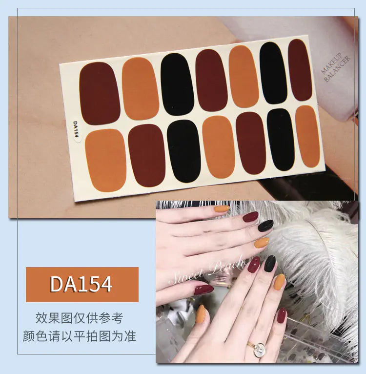 Leopard Print Nail Stickers with Peelable Backing (14 Sheets)