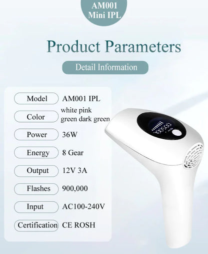 Mini Home Laser Hair Removal Device for Painless Use
