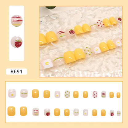 24-Piece 3D Nail Art Stickers Set for Manicure