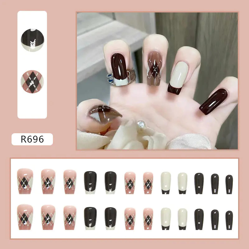 24-Piece 3D Nail Art Stickers Set for Manicure