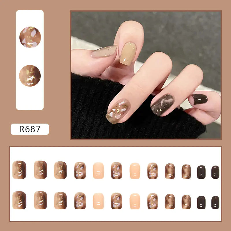 24-Piece 3D Nail Art Stickers Set for Manicure