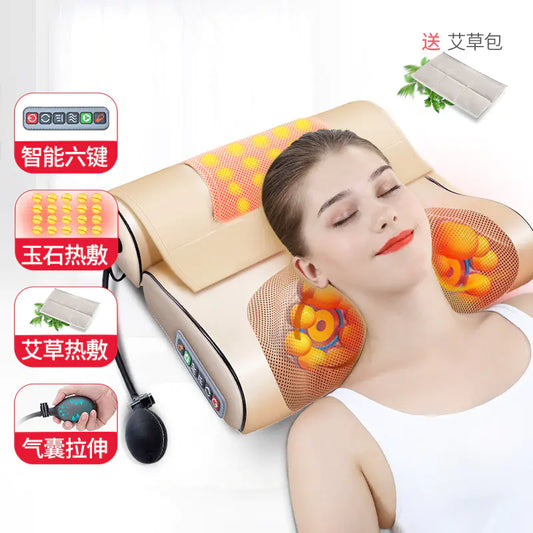 Electric Neck and Back Massage Pillow with Airbags