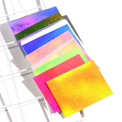 New Trendy Nail Flame Stickers with Adhesive (16 Colors)
