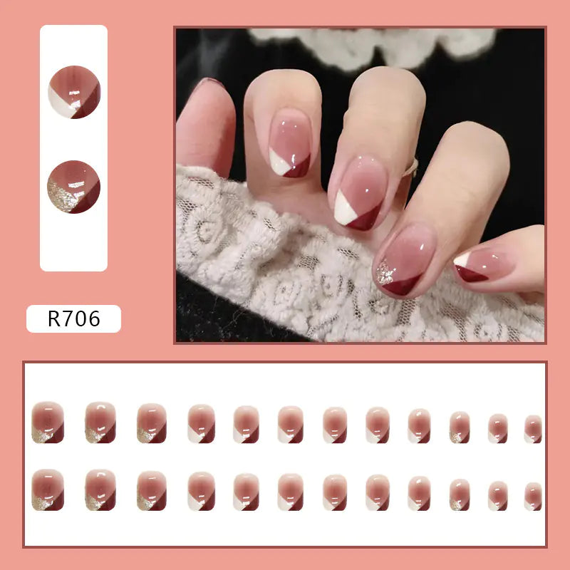 24-Piece 3D Nail Art Stickers Set for Manicure