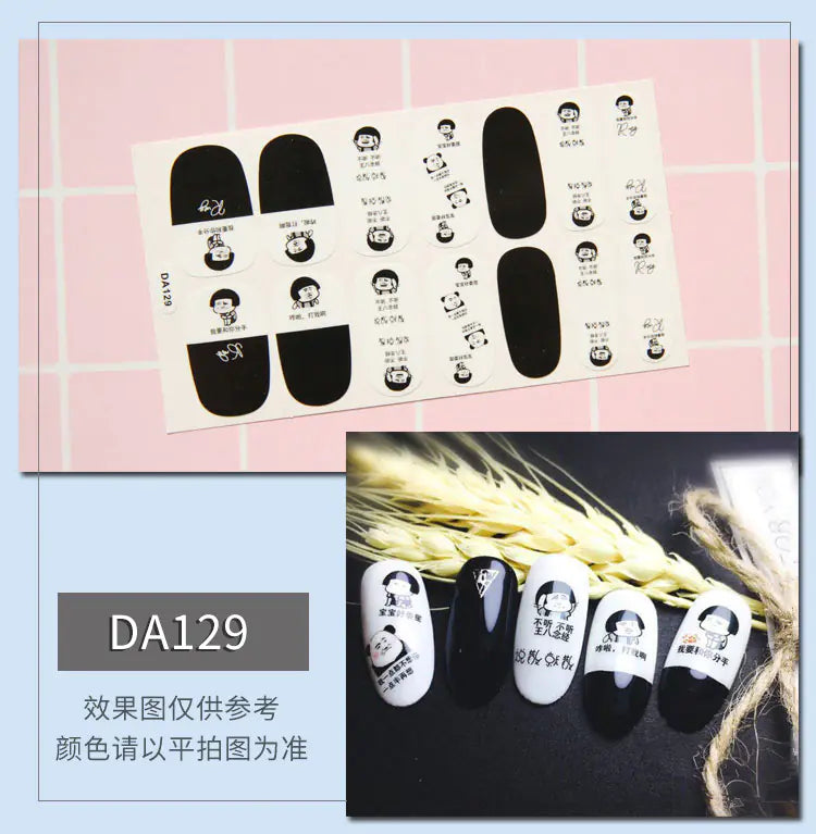 Leopard Print Nail Stickers with Peelable Backing (14 Sheets)
