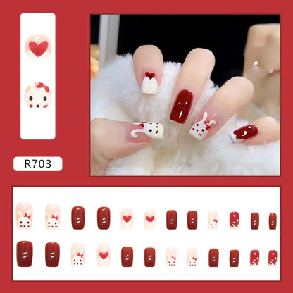 24-Piece 3D Nail Art Stickers Set for Manicure
