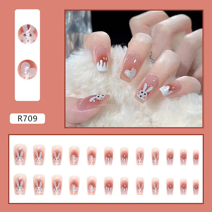 24-Piece 3D Nail Art Stickers Set for Manicure