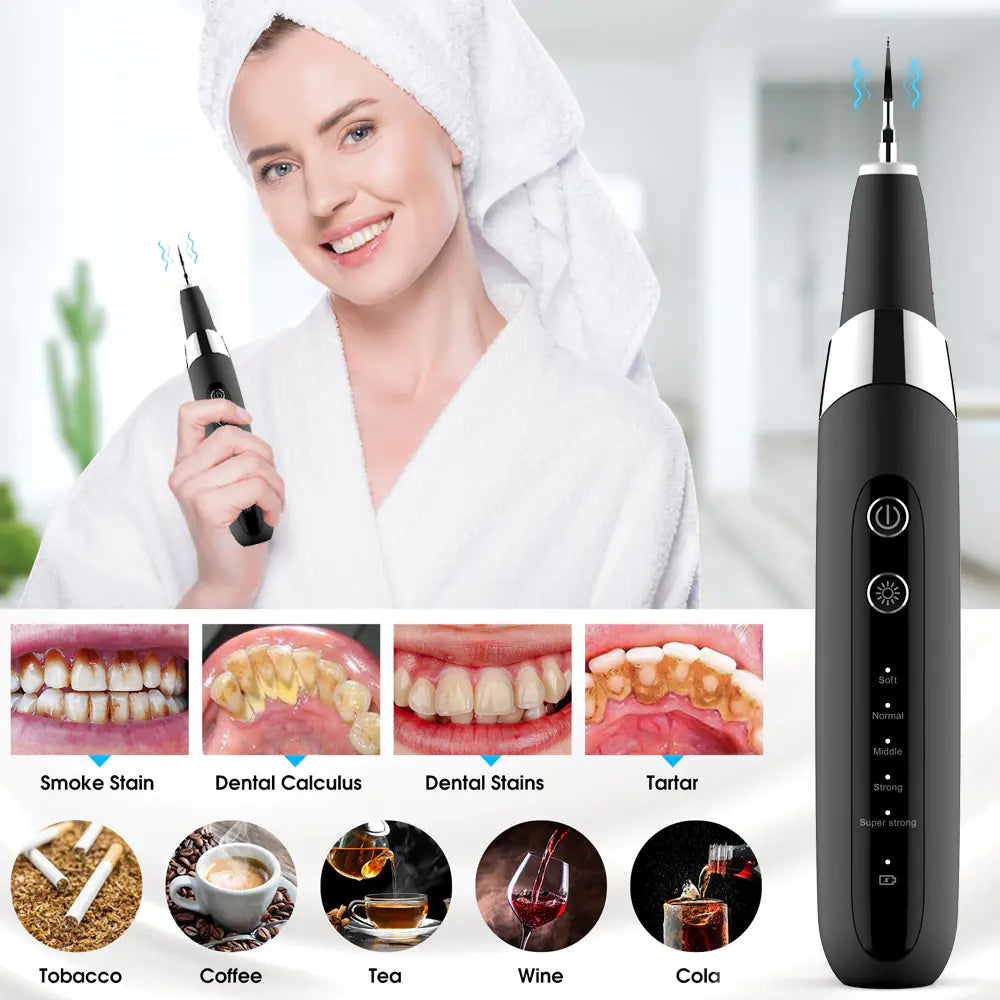 Ultrasonic Electric Tooth Cleaner for Whitening & Stains