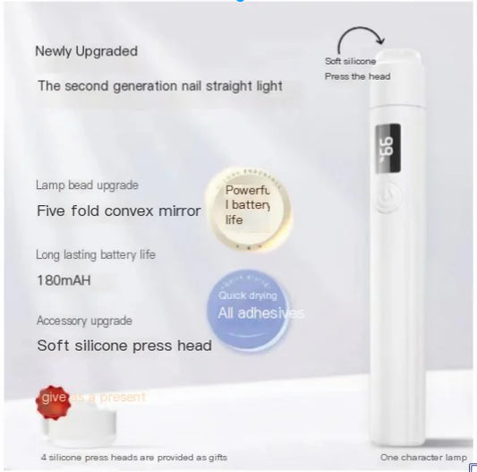 Portable Nail Lamp with Display and Fast-Dry Feature