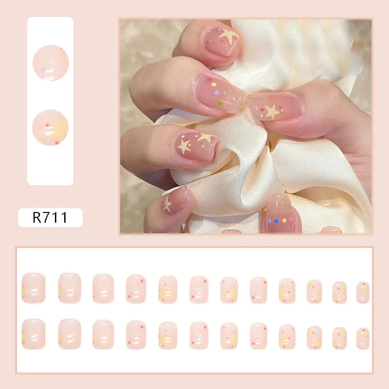24-Piece 3D Nail Art Stickers Set for Manicure