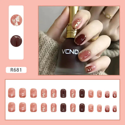 24-Piece 3D Nail Art Stickers Set for Manicure
