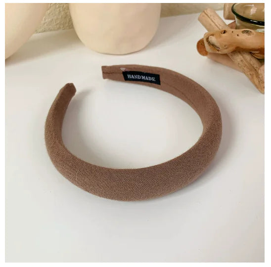 Thick Sponge Hairband for Women in Khaki (One Set)