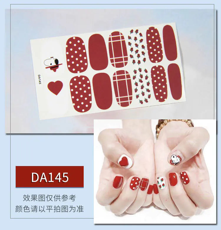 Leopard Print Nail Stickers with Peelable Backing (14 Sheets)