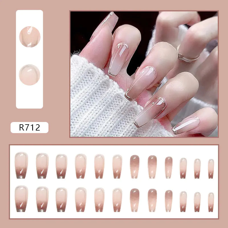 24-Piece 3D Nail Art Stickers Set for Manicure