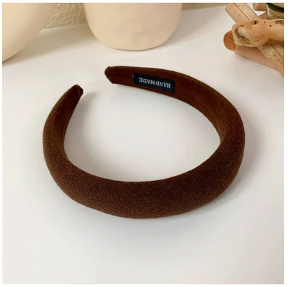 Thick Sponge Hairband for Women in Khaki (One Set)