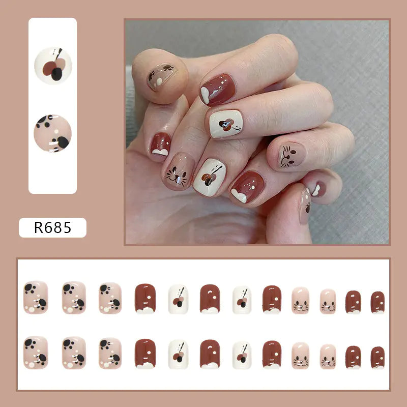 24-Piece 3D Nail Art Stickers Set for Manicure
