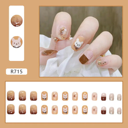 24-Piece 3D Nail Art Stickers Set for Manicure