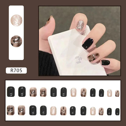 24-Piece 3D Nail Art Stickers Set for Manicure