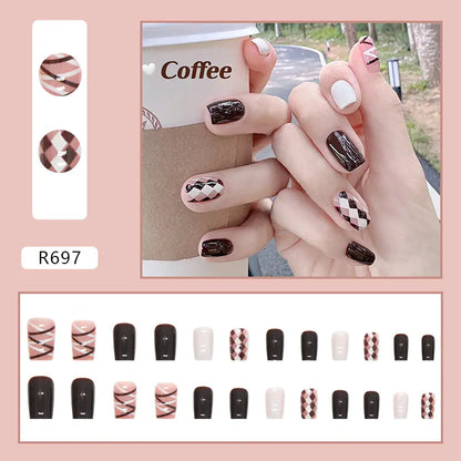 24-Piece 3D Nail Art Stickers Set for Manicure