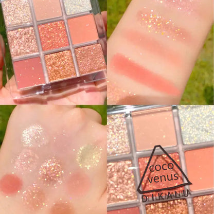 DIKALU Sunset Glow Nine-Color Eyeshadow Palette
