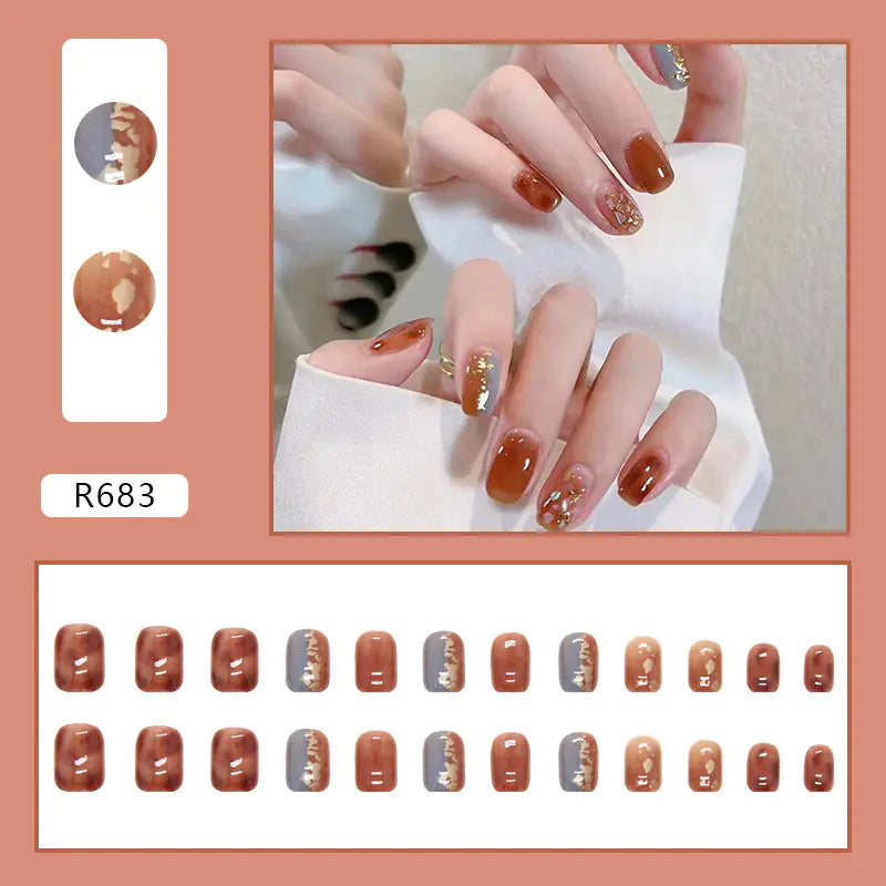 24-Piece 3D Nail Art Stickers Set for Manicure