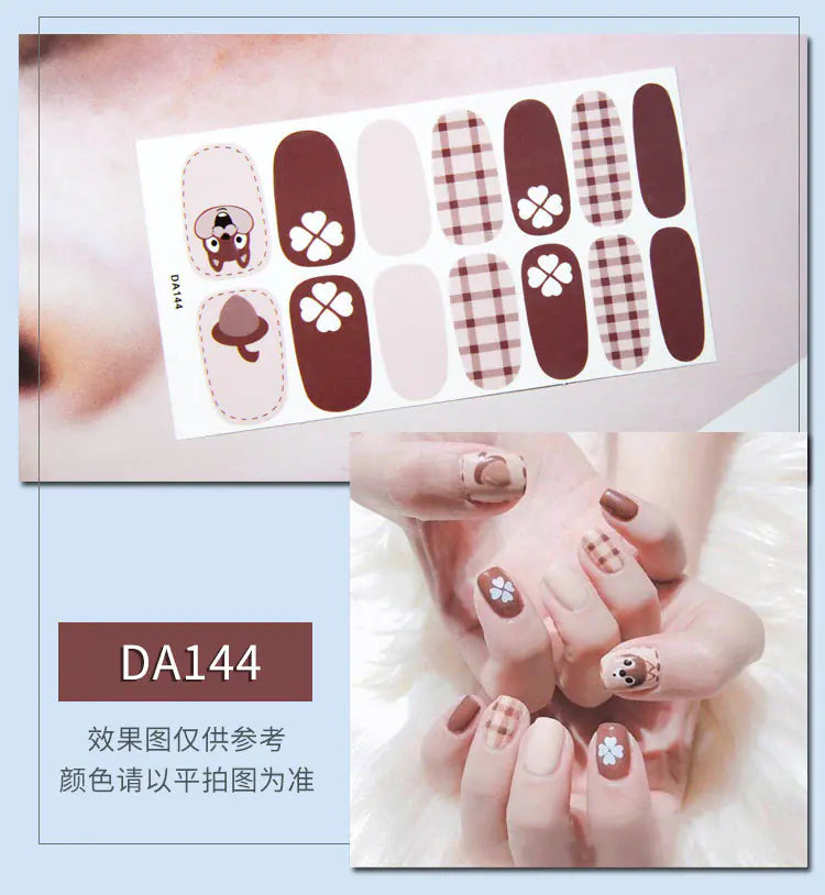 Leopard Print Nail Stickers with Peelable Backing (14 Sheets)