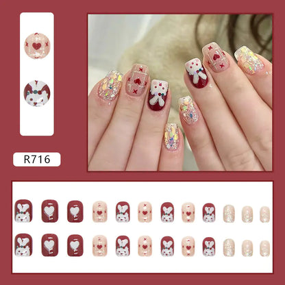 24-Piece 3D Nail Art Stickers Set for Manicure
