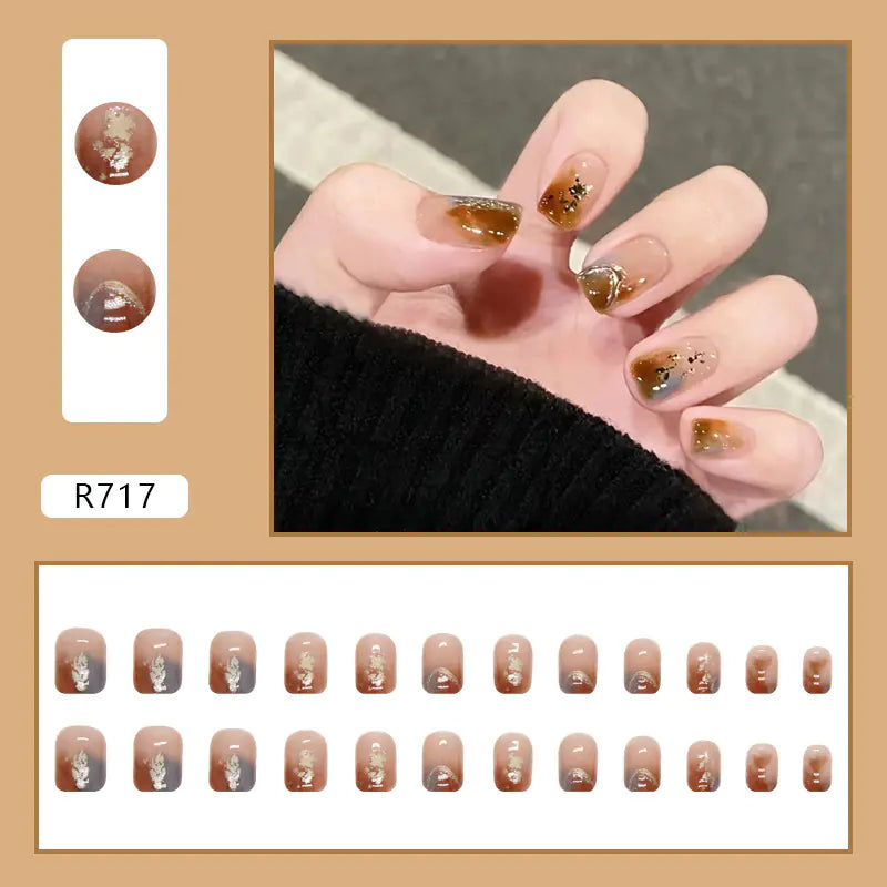 24-Piece 3D Nail Art Stickers Set for Manicure
